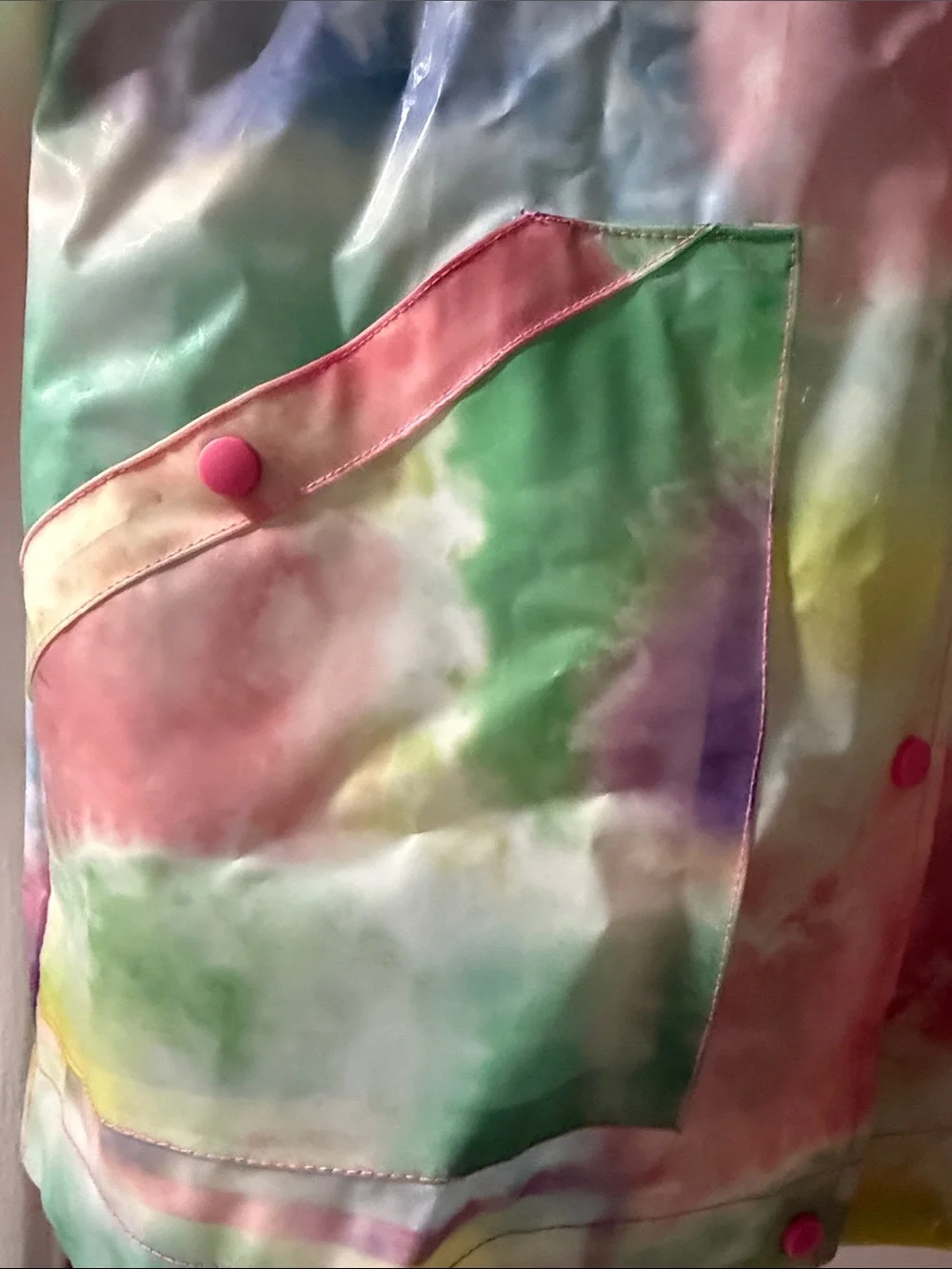 CoffeeShop Kids Tie-Dye Raincoat - Pink, Green, Yellow, Blue, Purple